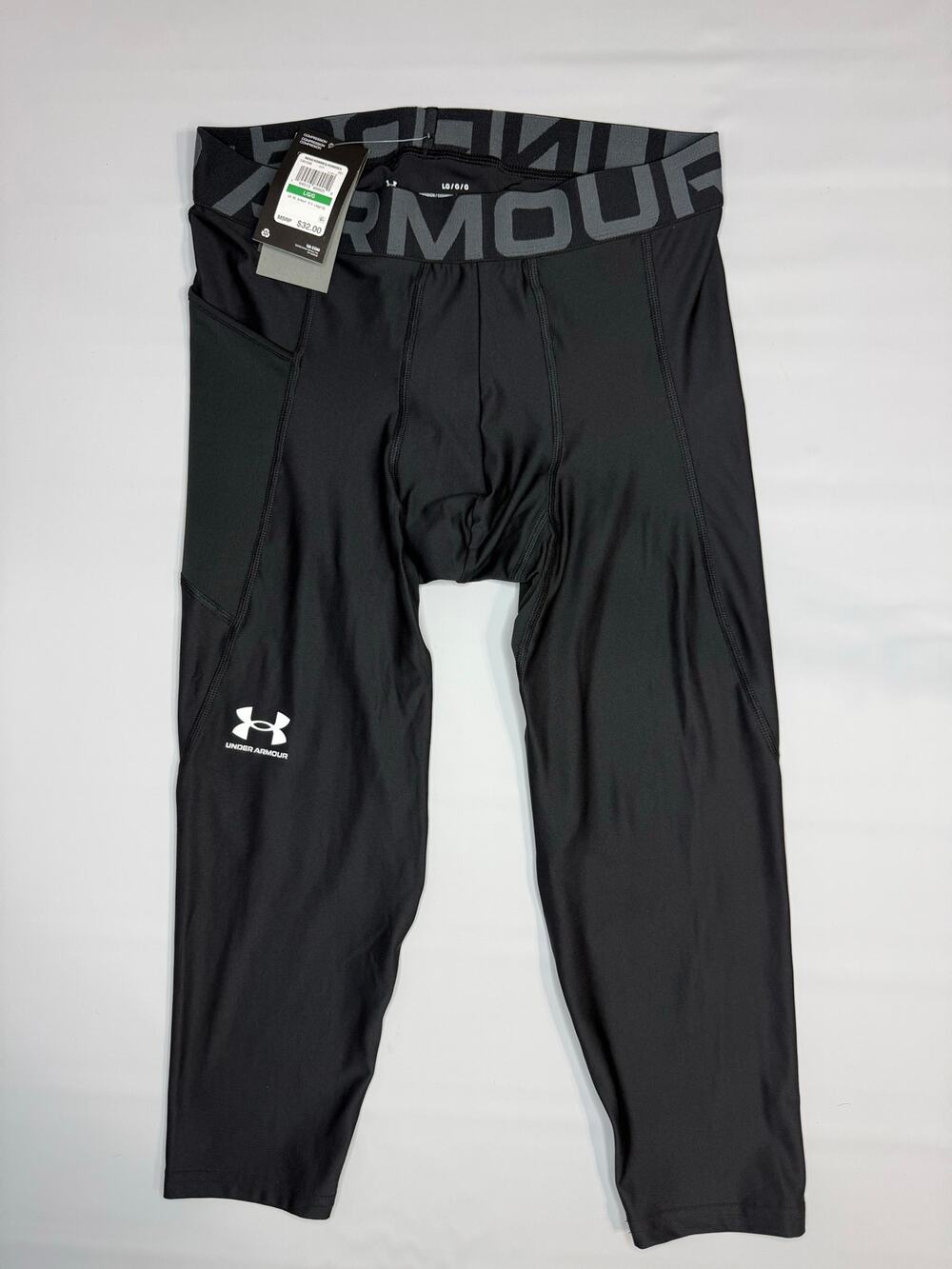 Under Armour HeatGear Compression 3/4 Leggings Men’s Large NWT Black